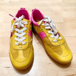 Boden Erin Retro Yellow and Pink Sneakers